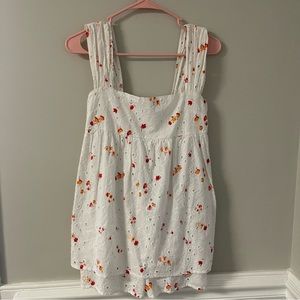 Urban Outfitters eyelet lace floral babydoll romper